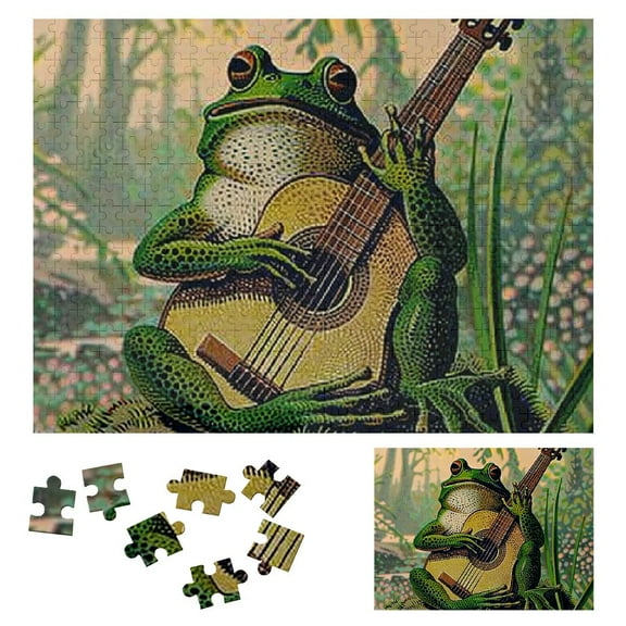 Shiartex Frog Wooden Jigsaw Puzzle, Impossible Hard Challenge for Adults, Gift for Family Friends 500 PCS
