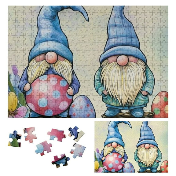 Shiartex Gnomes Eggs Wooden Jigsaw Puzzle for Adults High-Quality Eco-Friendly Impossible Gift Family Friends 300 PCS