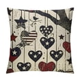 thumbnail image 1 of Shiartex  God Bless America Heart Tree Throw Pillow Covers,4th of July Patriotic Independence Memorial Day Stripes USA Flag Cushion Case for Sofa Couch White, 1 of 5