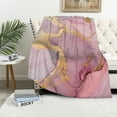 thumbnail image 1 of Shiartex Gold Paint Streaks Flannel Blanket Super Soft for Bed Sofa Decor All Seasons 50x60in, 1 of 6