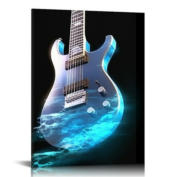 Shiartex Guitar Music Wall Art Painting The Picture Print On Canvas Musical Pictures for Home Decor Decoration Gift 16x20 in/12x16 in