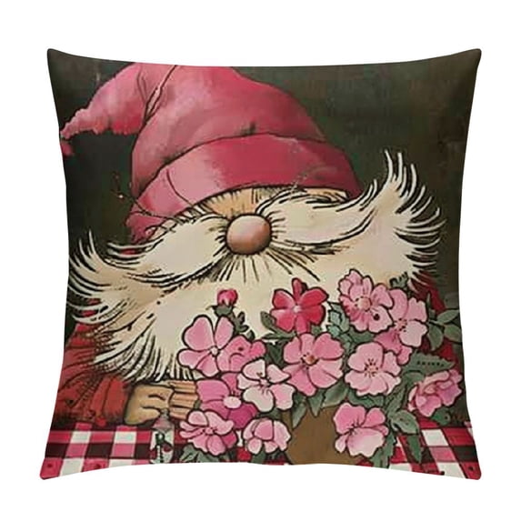 Shiartex Happy Mother Day’s Pillow Covers Mom I Love You Gnome with Flowers Blooming Buffalo Plaid Truck Pillowcase Home Sofa Chair Decor Cushion Case Cover 20x20in