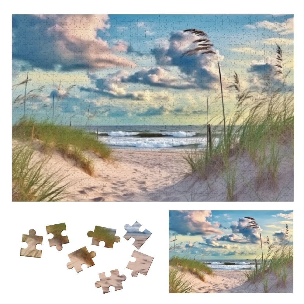 White Mountain Puzzles What A Beach – 1000 Piece Jigsaw Puzzle With Famous Figures