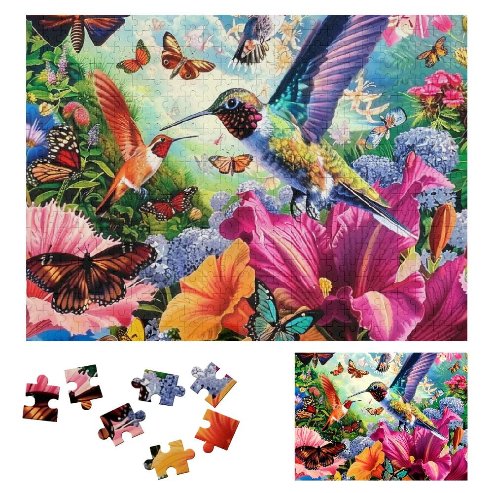 ★ HUMMING BIRDS 4点セット Shiartex Hummingbird Garden Jigsaw Puzzle from The Vivid