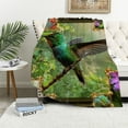 thumbnail image 1 of Shiartex Hummingbird Gifts for Women Men, Hummingbird Print Throw Blanket, Soft Cozy Flannel Blankets and Throws for Couch Bed Sofa Room Decor, Lightweight Warm Blanket for All Season 60x80in, 1 of 6