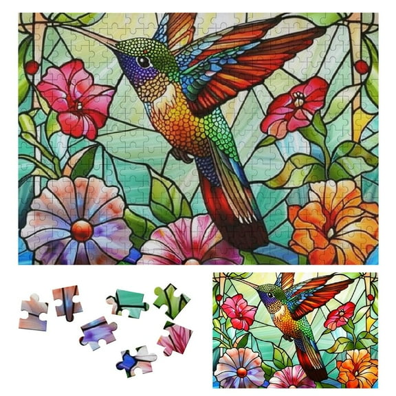Shiartex Hummingbird Puzzles for Adults, Hard Challenging Bird Garden Jigsaw Puzzle as Home Wall Art Decor 300 PCS