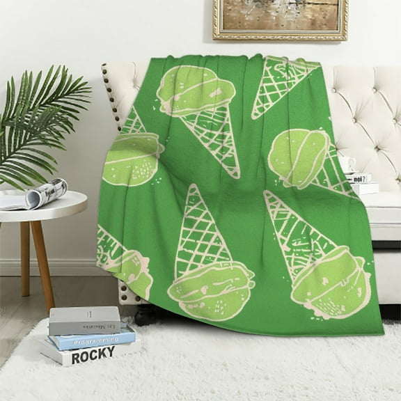Shiartex Ice Cream Cones Cozy Blanket Soft Warm Throw Blanket for All Seasons Lightweight Blanket 40x50in