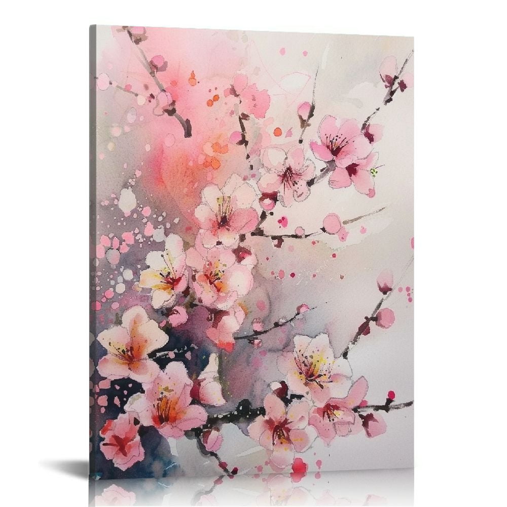 Shiartex Japanese Wall Art Cherry Blossom - Pink Flowers Canvas Wall ...