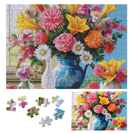 Shiartex Jigsaw Puzzles for Adults Spring Flowers, for Women & Mom, Mother's Day grandmother, Birthday Christmas Valentines Jigsaw Puzzles for Adults and Up 300 PCS