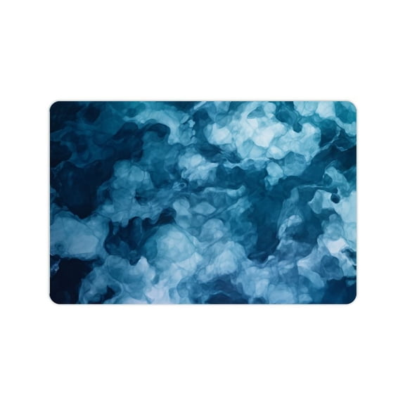 Shiartex Kitchen Floor Mat Dog Doormat Absorbent Welcome Entrance Diatom Mud Mat Marble Texture Clouds Minimalist for Home Entrance Outside Entry 24x16in