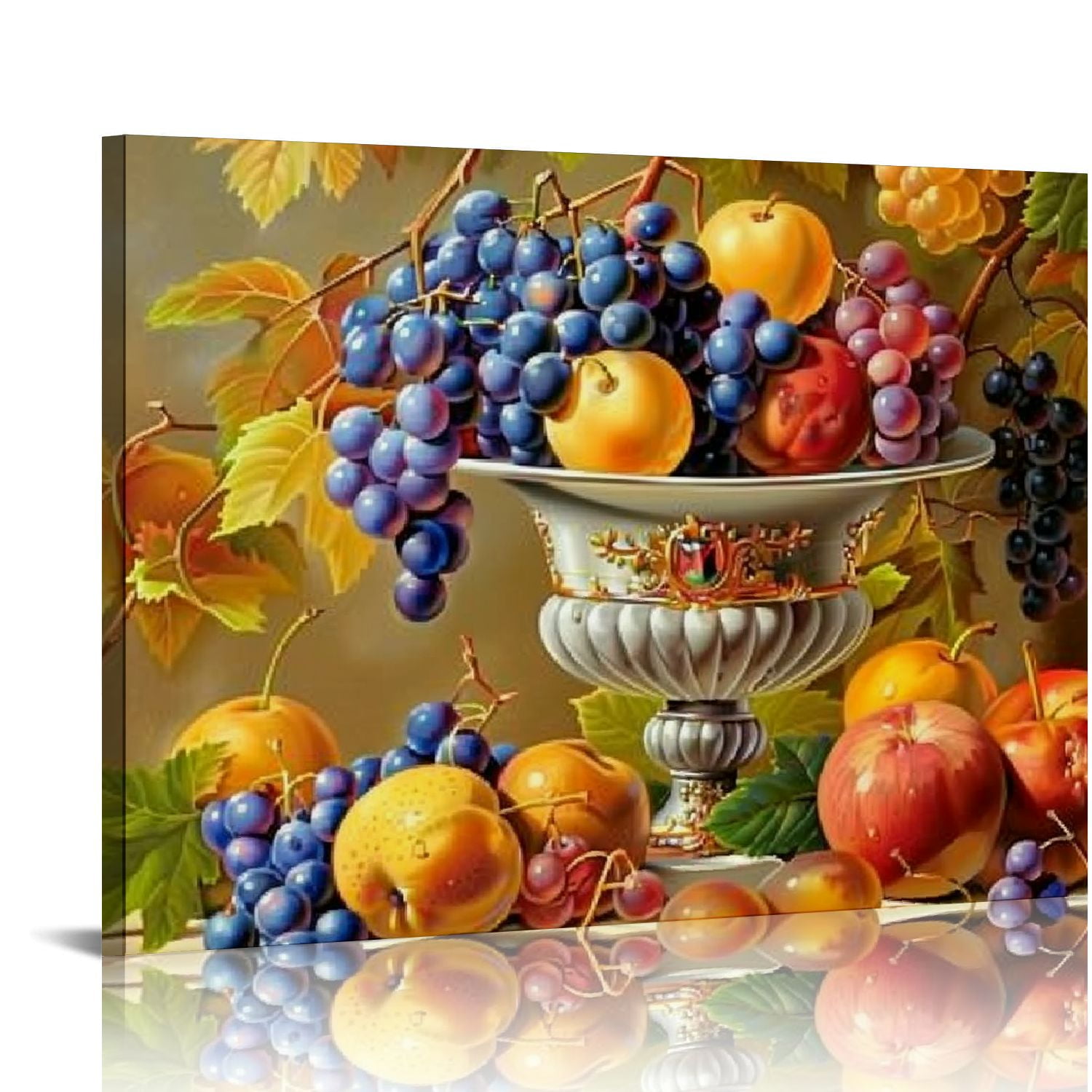 Shiartex Kitchen Fruit Canvas Wall Art Vintage Still Life Painting ...