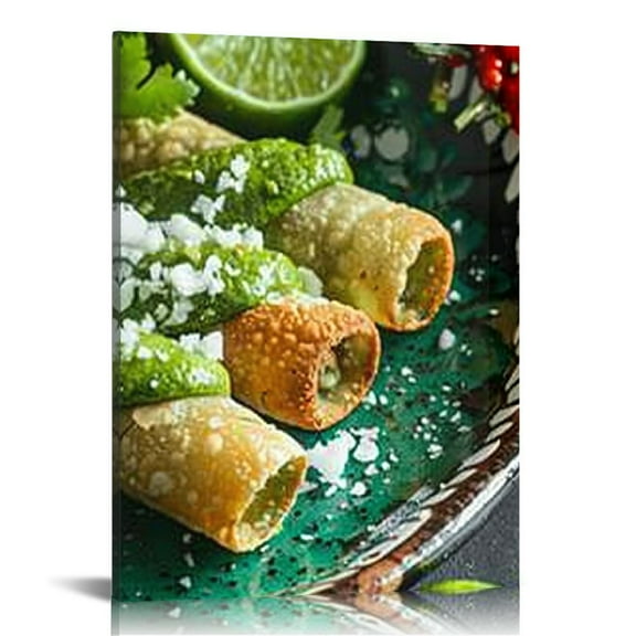 Shiartex  Kitchen Wall Art Canvas Colorful Mexican Food Picture Photo Painting Modern Still Life Vegetables Fruit Poster Print Artwork for Room Restaurant Decor Ready to Hang 12x16 in
