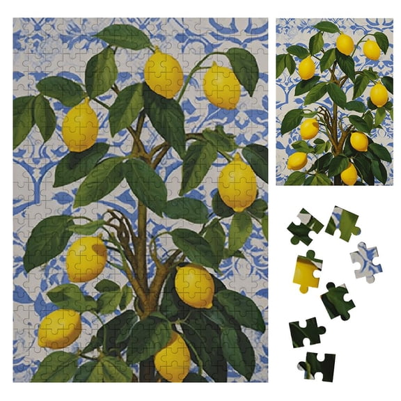 Shiartex Lemon Tree Fruit Wooden Jigsaw Puzzle for Adults Challenging Difficult Style Gift for Family and Friends 300PCS