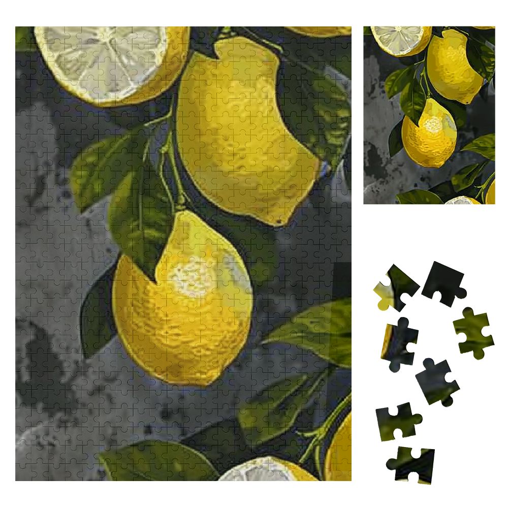 Shiartex Lemons Leaves Wooden Jigsaw Puzzle for Family and Friends ...