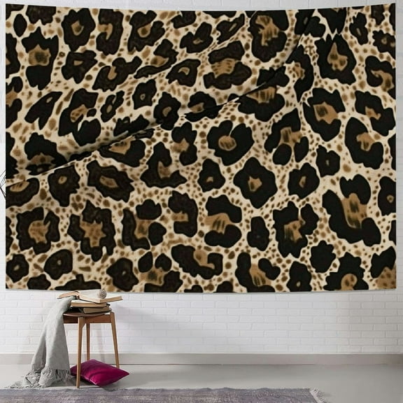 Shiartex Leopard Print Tapestry Cheetah Decor Wall Hanging Geometric Wall Tapestry African Safari Animal Tapestries Modern Abstract Pattern Wall Blanket for Kid Boy Men Artwork 60x50inch