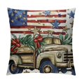 thumbnail image 1 of Shiartex  Let Freedom Free Eucalyptus Stars Fireworks Car Throw Pillow Covers,4th of July Patriotic Independence Memorial Day USA Flag Cushion Case Decorations White, 1 of 5