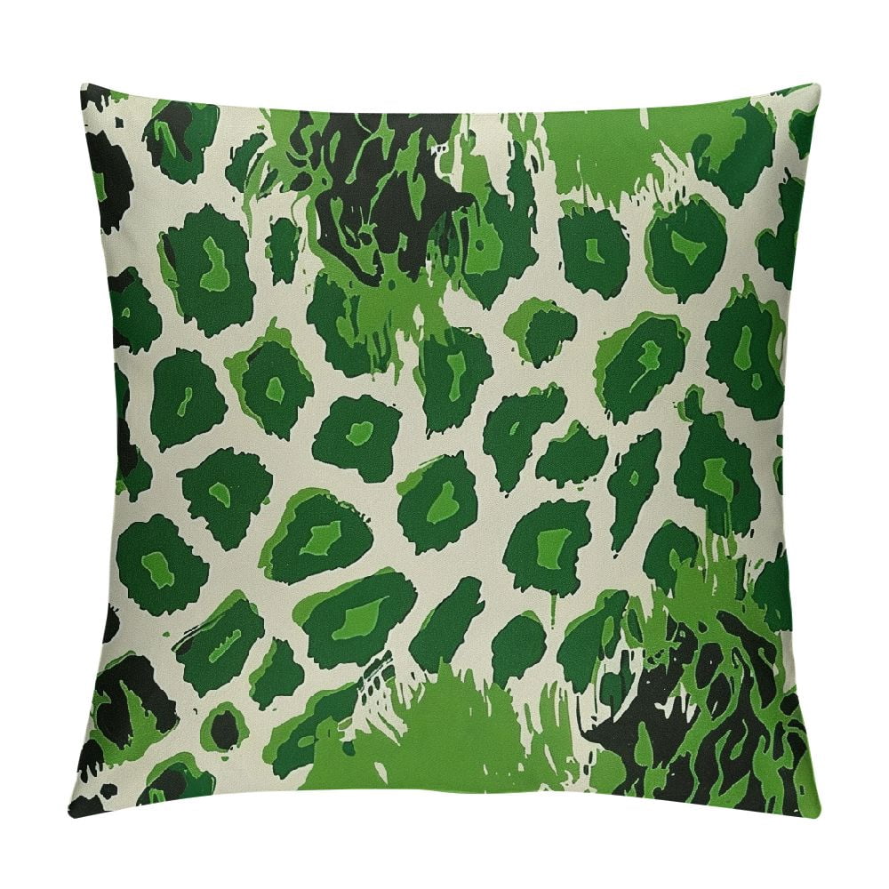 Leopard Print Pillow Covers 16x16, Pack Of 2 - Black Cheetah Pattern Linen Covers, Boho Decor - View #9
