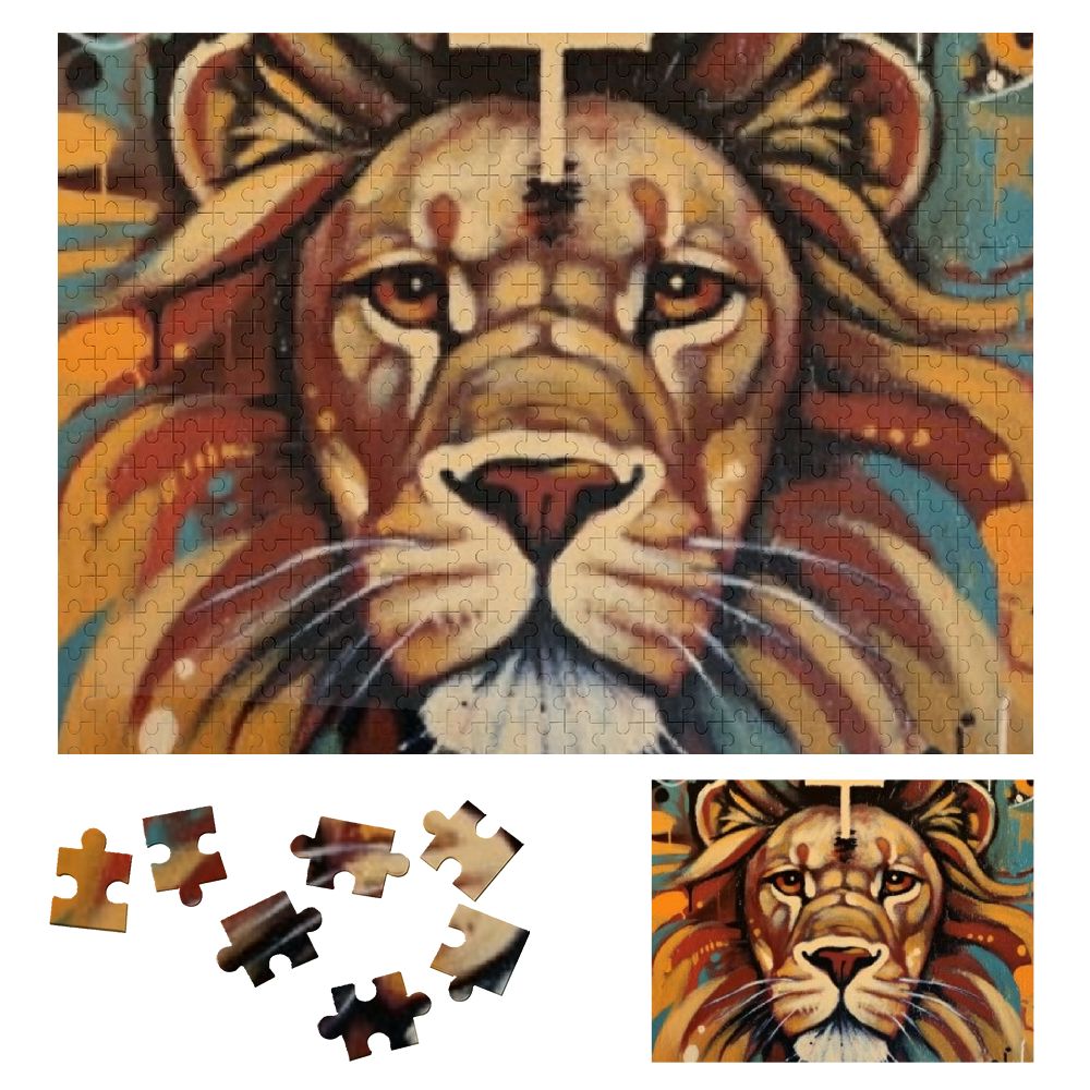 Shiartex Lion Cross Wooden Jigsaw Puzzle, Impossible Hard Challenge for ...