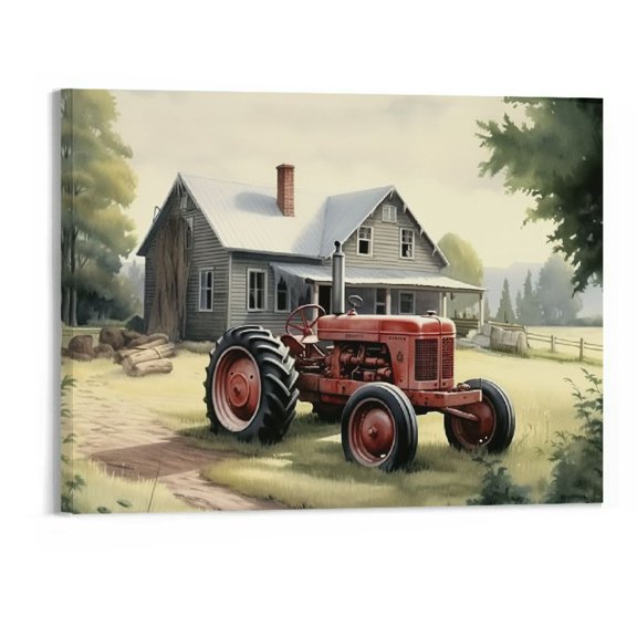 Shiartex Living Room Wall Decor Country House Canvas Wall Art Picture 20x16in