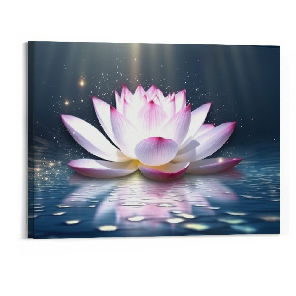 Shiartex Lotus Flower Canvas Print Zen Wall Art Spa Pictures Decor ...