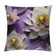 thumbnail image 1 of Shiartex  Lotus Flower Purple Print Decorative Square Throw Pillow Covers, Cushion Covers for Sofa Couch Bed&amp;Car Multi-Size, 1 of 5
