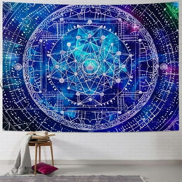 Shiartex  Mandala Hippie Tapestry Sri Yantra Mandala Meditation Tapestry Artwork Wall Hanging Sacred Geometry Wall Decor for Living Room Bedroom Dorm 40x30inch