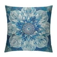 thumbnail image 1 of Shiartex  Mandala Throw Pillow Cushion Cover, Lotus Flower Design in Blue Shades Flower and Petals Design Print, Decorative Square Pillow Case, Turquoise Blue,Multi-Size, 1 of 5
