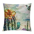 thumbnail image 1 of Shiartex Mexican Cactus Throw Pillow Cover Green Plants Succulent on Desert Exotic Blossom Bird Cushion Case for Home Pillowcase 24x24in, 1 of 5
