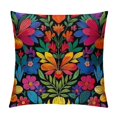 thumbnail image 1 of Shiartex Mexican Fiesta Throw Pillow Covers  Dragonfly Flower Dahlia Pillow Case Day of The Dead Dia De Los Muertos Cinco De Mayo Decorations 22x22in, 1 of 5