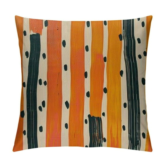Shiartex Mid Century Modern Pillow Covers Modern Abstract Decorative Throw Cover Watercolor Blue Yellow Orange Couch Cushion Case for Bedroom Sofa Outdoor 18x18in