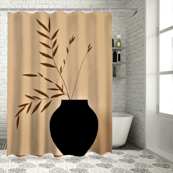Shiartex Minimalist Art Modern Waterproof Shower Curtain for Country Cottage & Farmhouse Bathroom Decor with Hooks, 100% Polyester Fiber, Various Sizes 36x72