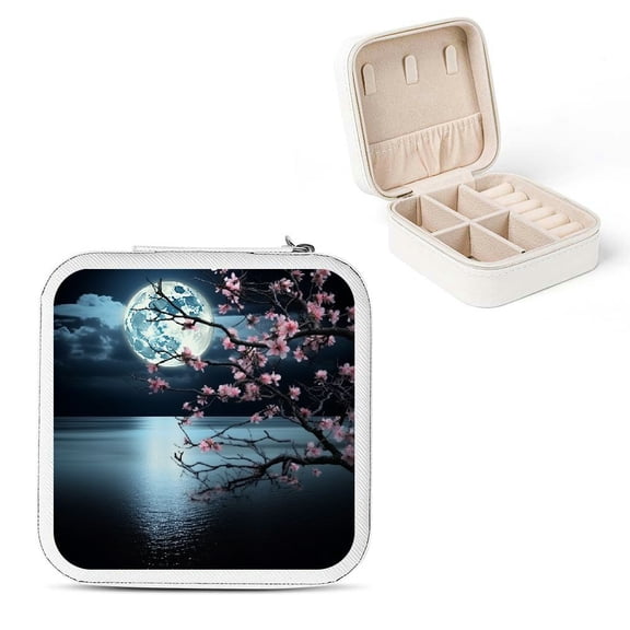 Shiartex Moon Water Tree Branch Small Jewelry Boxes for Women Necklace Ring Earring Organizer White