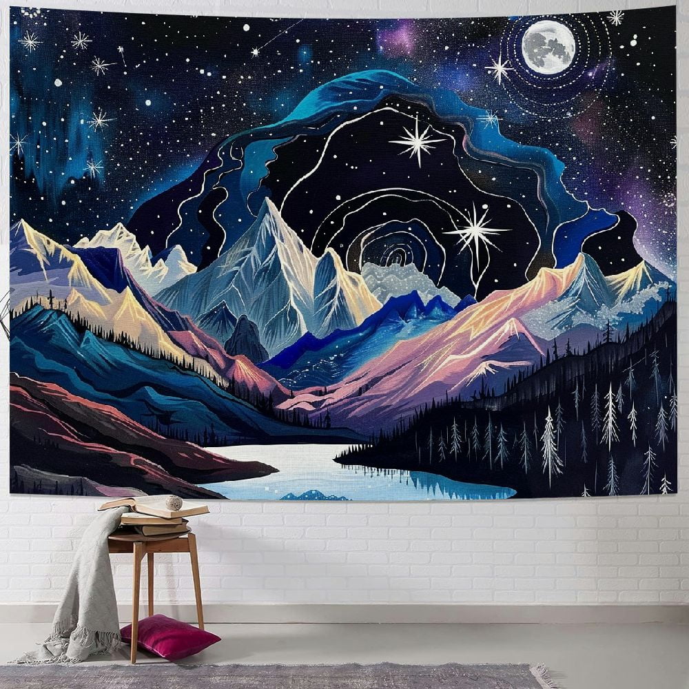Shiartex Mountain Tapestry Forest Tree Tapestry for Bedroom Aesthetic ...