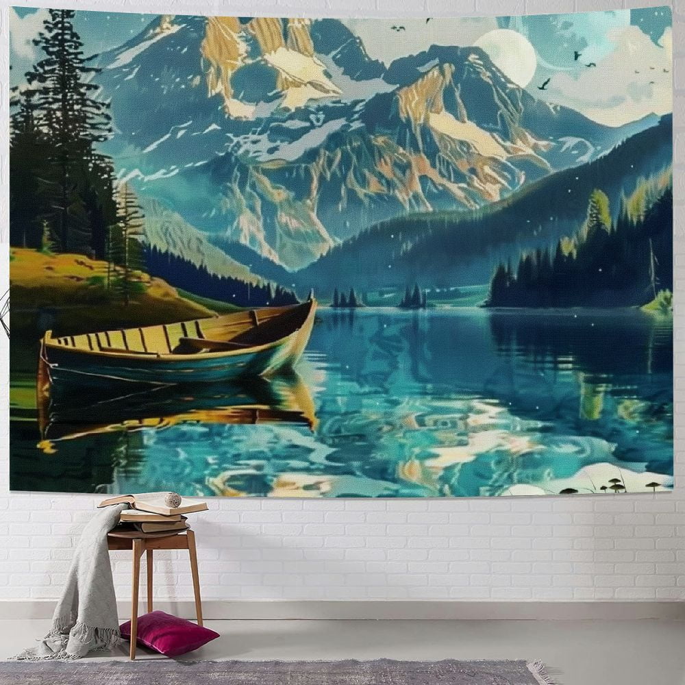 Shiartex Mountain Tapestry Nature Forest Tree Tapestries for Bedroom ...