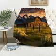 thumbnail image 1 of Shiartex Mountains Sunset Cloudy Sky Ideal Comfy Throw Blanket All Seasons Exquisite Gifts 60x80in, 1 of 6