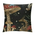 thumbnail image 1 of Shiartex Mushroom Dragonfly Butterfly Moon Throw Pillow Covers Soft Square Cushion Pillowcase for Sofa Couch Home Decor 12x12in, 1 of 5