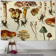 Shiartex Mushroom Tapestry Vertical Vintage Tapestries Colorful Fungus Illustrative Reference Chart Tapestry Wall Hanging Aesthetic Wall Tapestry for Bedroom Dorm Living Room Painting