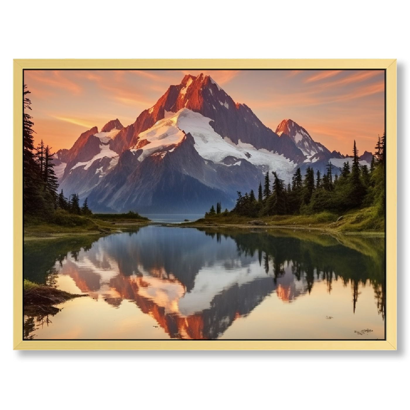 Shiartex Nature Mountain Scenery Canvas Wall Art Sunset National Park ...