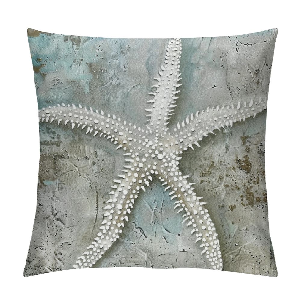 Shiartex Nautical Starfish Throw Pillow Covers Vintage Star Blue Sea