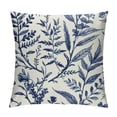 thumbnail image 1 of Shiartex Navy Blue Floral Pillow Covers Botanical Print Vintage Spring Flower Plant Cream Decorative Throw Pillow Cases Outdoor Farmhouse Cushion Covers Decor for Sofa Couch Bed 20x20in, 1 of 5
