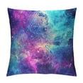 thumbnail image 1 of Shiartex Nebulous Purple Blue Teal Turquoise Galaxy  Throw Pillow Covers Soft  Square Pillowcases Home Living Room Cushion Cover for Bed Couch Car Multi-Size, 1 of 5
