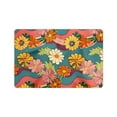 thumbnail image 1 of Shiartex Non-Woven Rubber Foot Pad Floor Mat Flowers Pattern Home Entrance Outside Entry Indoor Outdoor 24x16in, 1 of 5
