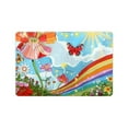 thumbnail image 1 of Shiartex Non Woven Rubber Foot Pad Floor Mat Indoor Outdoor Flowers Butterflies for Home Entrance Outside Entry 24x16in, 1 of 5