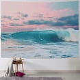 thumbnail image 1 of Shiartex  Ocean Pink Sky Tapestry, Teal Sea Ocean with Pink Cloud Wall Tapestry for Bedroom, Pastel Nature Landscape Wall Hanging Tapestry Wall Art for Living Room Home Decor 50x40inch, 1 of 6