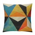 thumbnail image 1 of Shiartex Outdoor Throw Pillow Covers 18x18 Colorful Spring Fun Mid Century Modern Home Décor Boho Summer Cushion Cases Patio Furniture Couch Living Room,Geometric Yellow Orange, 1 of 5