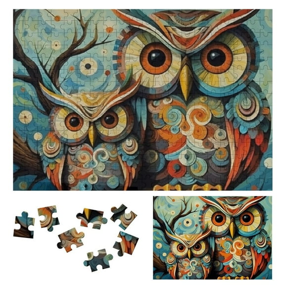 Shiartex  Owl Puzzles for Adults, Colorful Garden Flower Bird Jigsaw Puzzles, Owl Jigsaw Puzzle for Owl Lovers 300 PCS
