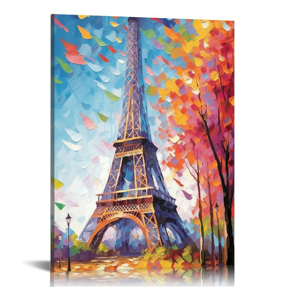 Shiartex Paris Eiffel Tower Wall Art Paris Pictures Wall Decor Paris Eiffel  Tower Canvas Painting Print Artwork Modern Home Decorations Framed for  Living room Bedroom Office 16x20 in/12x16 in - Walmart.com, image size:1000x1000