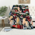 thumbnail image 1 of Shiartex  Penguin Soft Warm Throw Blanket Lightweight Flannel  Bed Blanket Gift for Girls Boys Men Women Chair Couch White, 1 of 6
