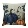 thumbnail image 1 of Shiartex Pillow Cover Fall Blue Pumpkin Throw Pillow Covers Fall Autumn Decorations for Home Farmhouse Thanksgiving Halloween Pillow Case for Couch Sofa 24x24in, 1 of 5