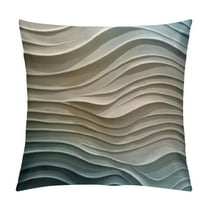 Shiartex Pillow Covers Teal Blue Modern Geometric Throw Pillow Covers Brown Abstract Ocean Wave Square Pillowcases Cushion Cover for Sofa Couch Bed White